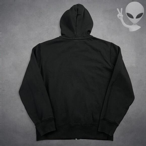 Polo Ralph Lauren Full Zip Hoodie Medium Black Jacket Vintage 90s - Picture 6 of 7